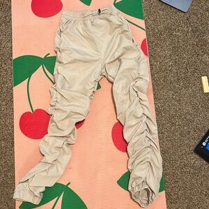 Drawstring Waist Ruched Pants